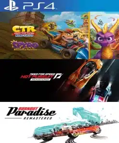 Combo Burnout Paradise Remastered + Crash Team Racing Nitro-Fueled + Spyro + Need for Speed Hot Pursuit Remastered PS4