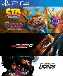 Combo GRID Legends + Need for Speed Hot Pursuit Remastered + Crash Team Racing Nitro Fueled + Spyro PS4